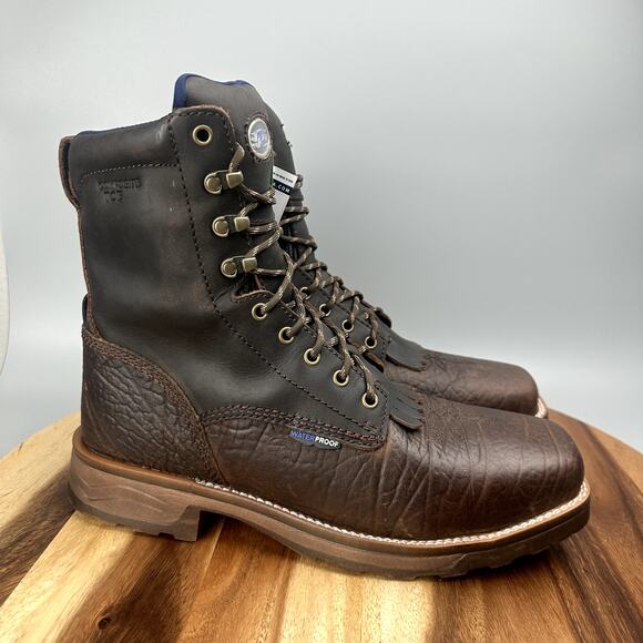 Tony Lama 'Greasewood' Composite Toe Waterproof Work Boots Men's 10 D NEW TW3417 - Picture 1 of 8